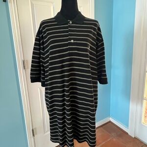 Ralph Lauren Polo Golf Cotton Shirt Black & Beige Small Pony Men's Size XL